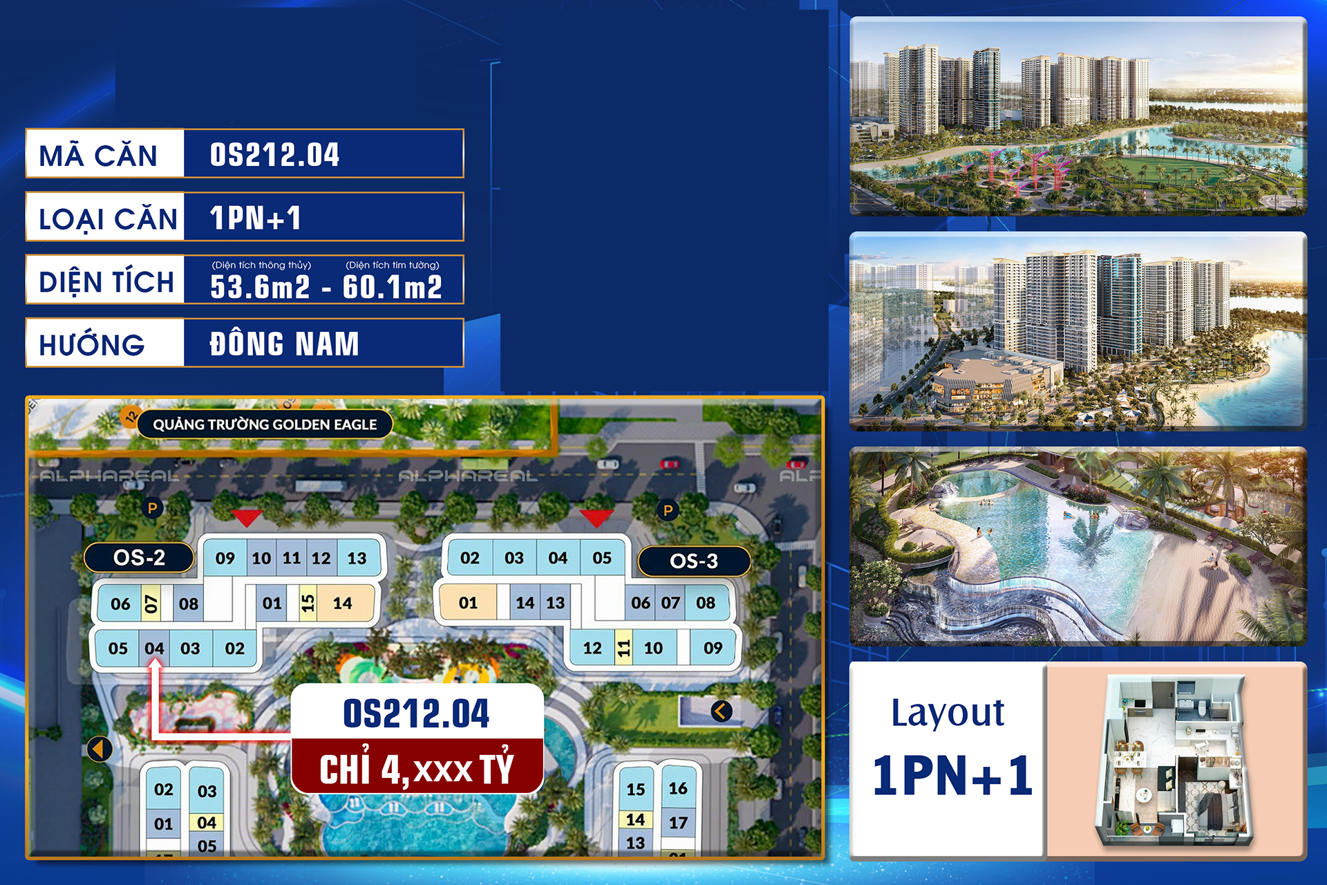 Căn hộ tòa OS-2 phân khu The Opus One từ chủ đầu tư_OS2.12.04