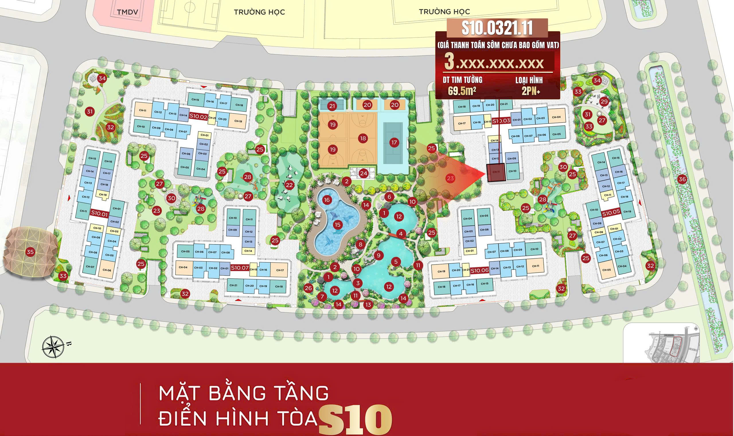 Căn hộ tòa S10 phân khu The Origami từ chủ đầu tư_S10.0321.11